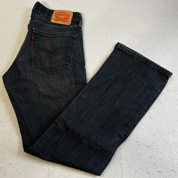 Levis 527 Jeans Mens 32x32 Blue Denim Blank Red Tab Gorpcore Biker Grunge Pants - Picture 1 of 11